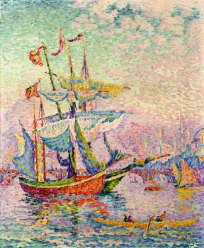 (image for) Handmade oil painting Copy paintings of famous artists Paul Signac paintings,La Corne d'Or, Le Pont